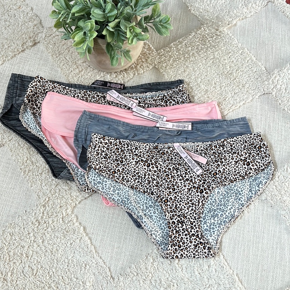 🌸NWT Victoria’s Secret Set of 5 Hiphugger Panties Multiple Colors Sz Large